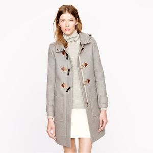 J. Crew Women's Wool Blend Melton Toggle Coat Jacket in Gray